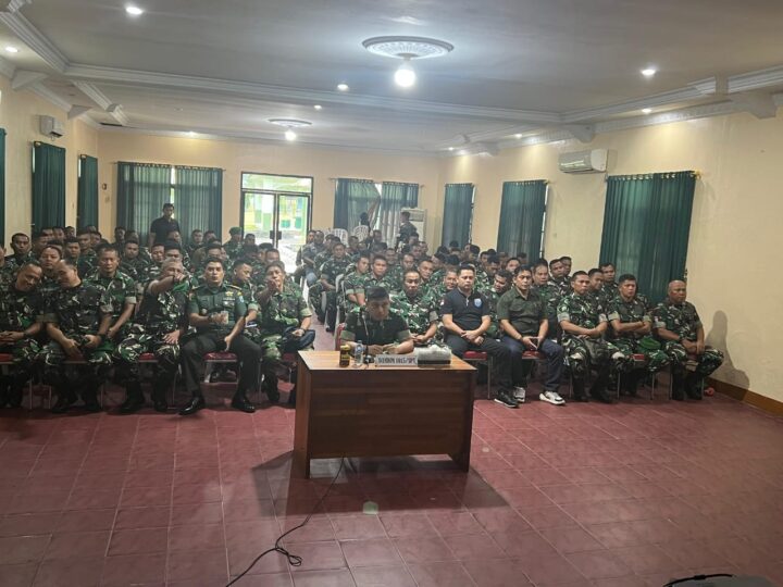 Pencegahan Maraknya Judi Online, Personil Kodim 1015/Sampit Ikuti Vicon Bersama Pangdam XII/TPR