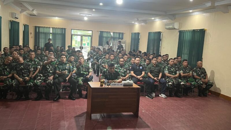 Pencegahan Maraknya Judi Online, Personil Kodim 1015/Sampit Ikuti Vicon Bersama Pangdam XII/TPR