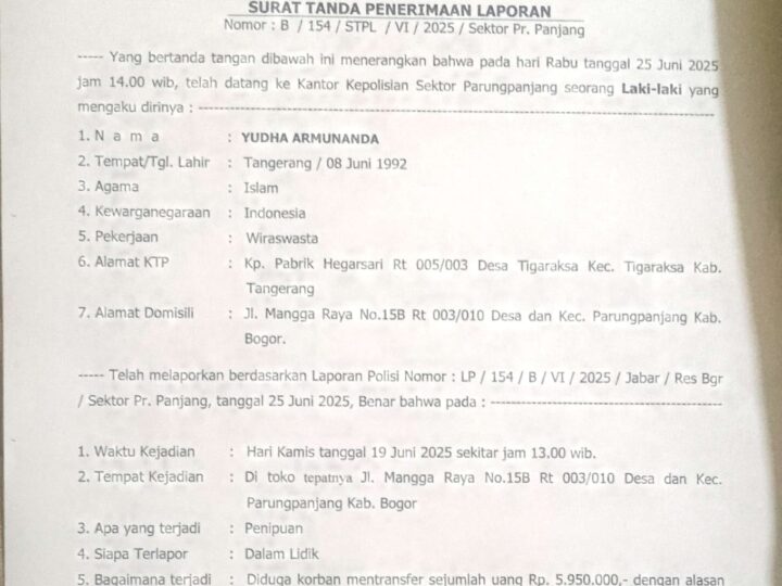 Ormas LMP Parungpanjang Dampingi Warga Korban Penipuan Buka Laporan ke Pihak Berwajib