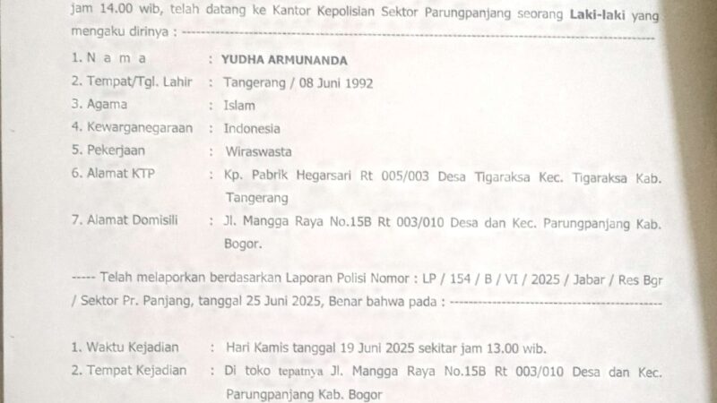 Ormas LMP Parungpanjang Dampingi Warga Korban Penipuan Buka Laporan ke Pihak Berwajib