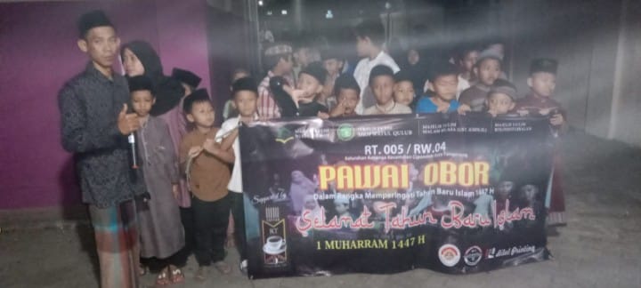 Pawai Obor RT 005 RW 04 Kelurahan Kenanga, Sambut Tahun Baru Islam 1447 Hijriah dengan Semangat dan Kebersamaan