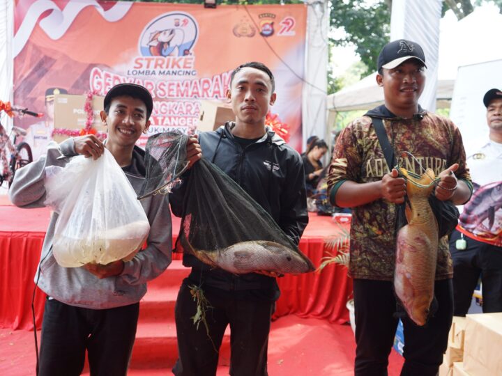 Warga Panongan Juara Lomba Mancing HUT Bhayangkara, Bawa Pulang Motor Beat