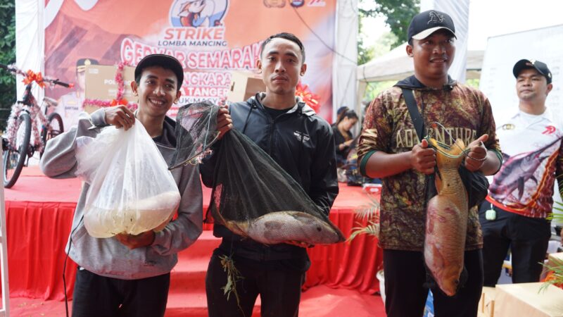 Warga Panongan Juara Lomba Mancing HUT Bhayangkara, Bawa Pulang Motor Beat