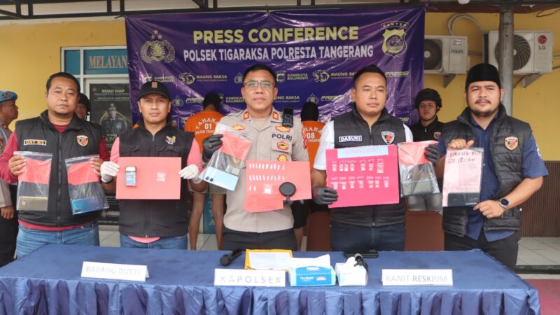 Polsek Tigaraksa Tangkap Lima Pengedar Sabu, Kapolsek Tegaskan Komitmen Berantas Narkoba