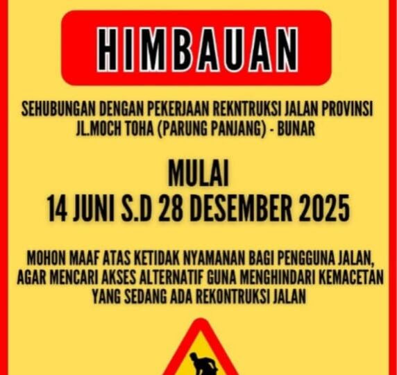 Kabar Gembira Mulai Tanggal 14 Juni, Perbaikan Jalan Provinsi Akan di Parungpanjang Dikerjakan