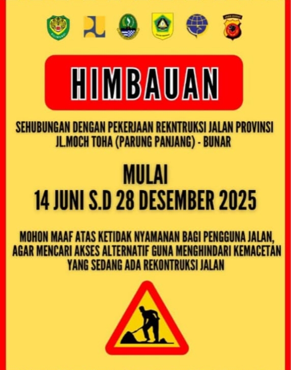 Kabar Gembira Mulai Tanggal 14 Juni, Perbaikan Jalan Provinsi Akan di Parungpanjang Dikerjakan