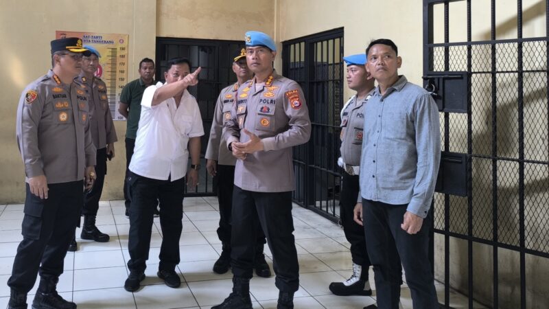 Usai Apel Pagi, Kabid Propam Polda Banten dan Kapolresta Tangerang Tinjau Keamanan Rutan Polresta Tangerang