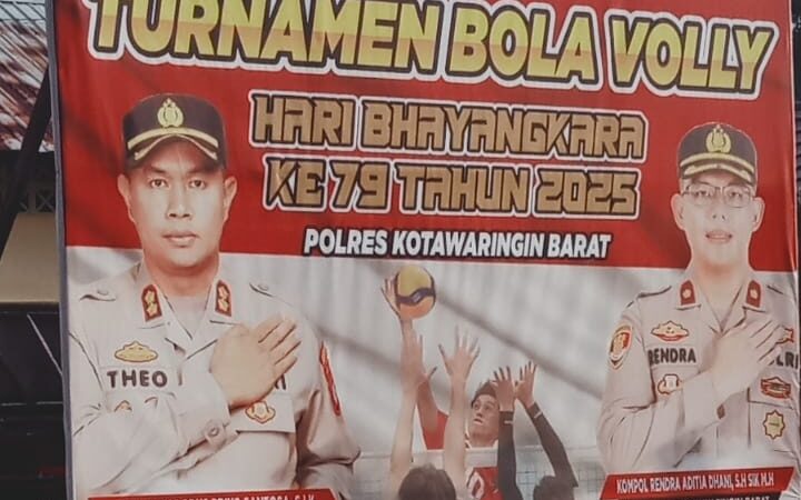 Turnamen Bola Voli Meriahkan Hari Bhayangkara ke 79 di Polres Kotawaringin Barat PangkalanBun