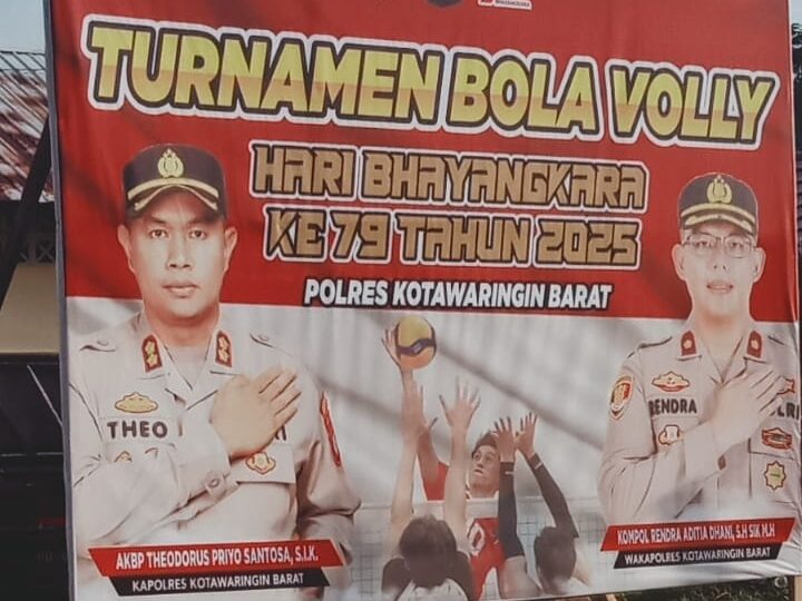 Turnamen Bola Voli Meriahkan Hari Bhayangkara ke 79 di Polres Kotawaringin Barat PangkalanBun