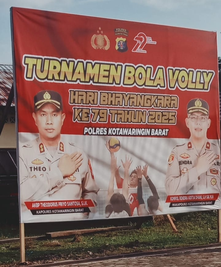 Turnamen Bola Voli Meriahkan Hari Bhayangkara ke 79 di Polres Kotawaringin Barat PangkalanBun