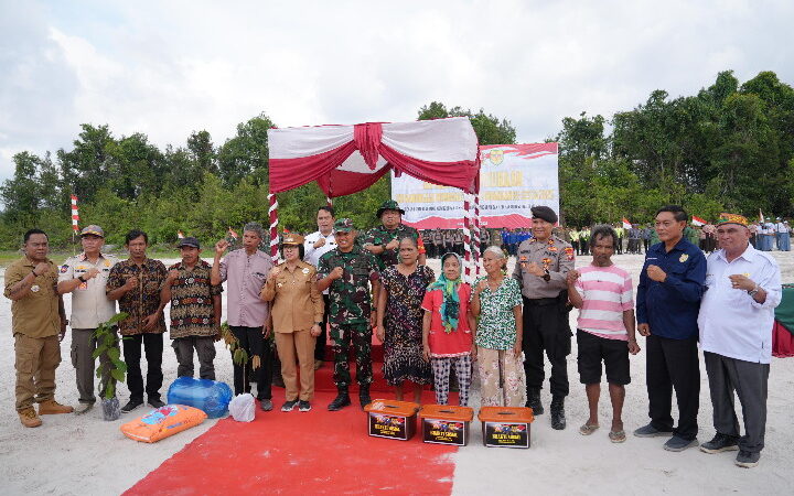 Wakil Bupati Gunung Mas Buka TMMD Imbangan Desa Karya Bhakti