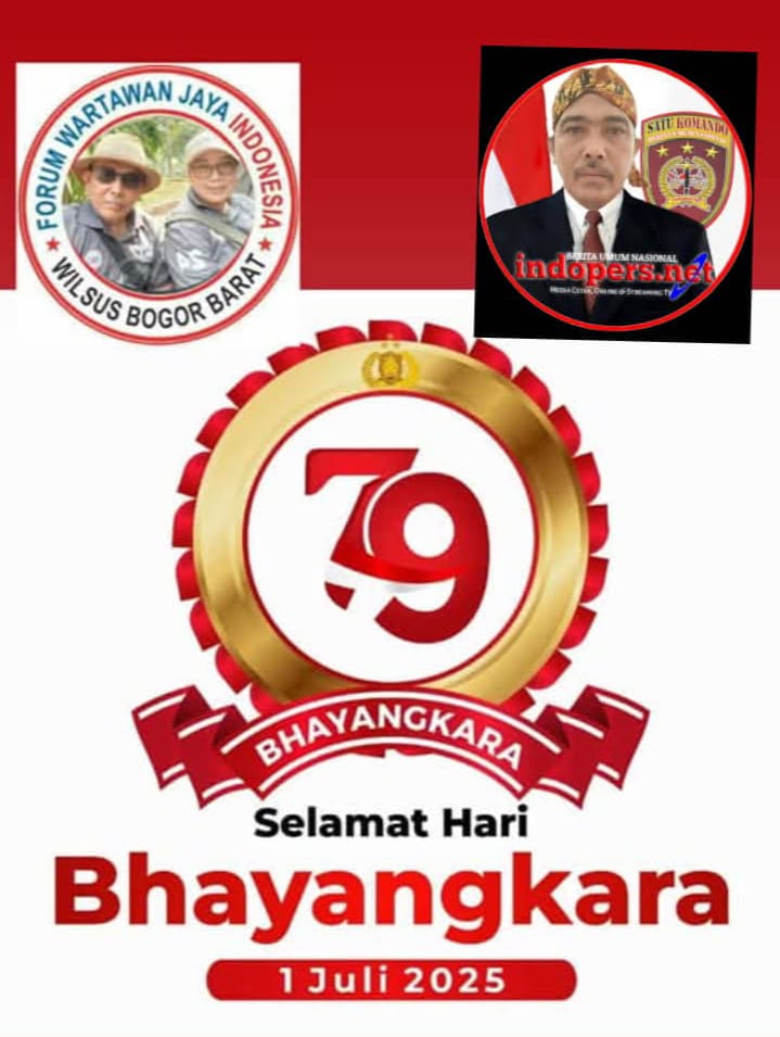 Sopiyan Abdilah Kabiro Bogor Berita Umum Nasional INDOPERS Mengucapkan Selamat Hari Bhayangkara ke-79, Semoga Polri Selalu Menjadi Pengayom Masyarakat.
