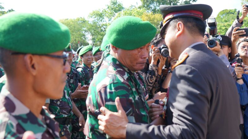 HUT Bhayangkara Ke-79, Dandim 1016/Plk : Teruskan Sinergitas Bersama TNI