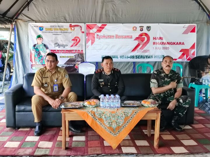 Perkuat Sinergitas TNI-POLRI,Koramil 1015-09/Seruyan Hilir Gelar Acara Syukuran HUT Bhayangkara Ke 79.