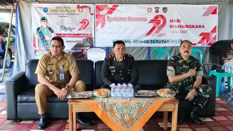 Perkuat Sinergitas TNI-POLRI,Koramil 1015-09/Seruyan Hilir Gelar Acara Syukuran HUT Bhayangkara Ke 79.