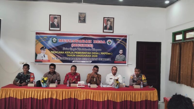 Babinsa Koramil 1015-06/Cempaga Hadiri Musrenbang Di Wilayah Binaan