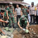 Peletakan Batu Pertama Pembangunan Pos Koramil Mega Mendung oleh Dandim 0621/Kab Bogor Letkol Inf Henggar Tri Wahono