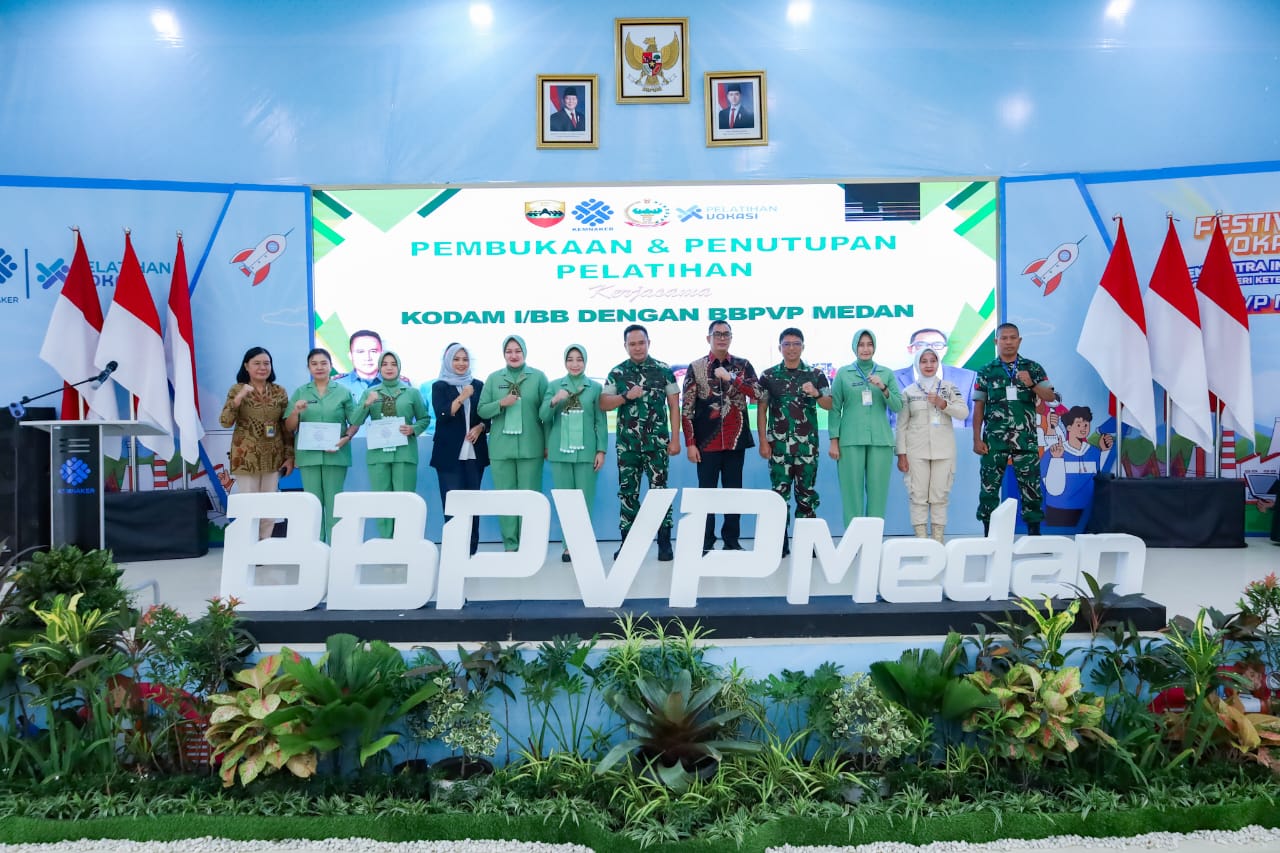 Pangdam I/BB Hadiri Penutupan dan Pembukaan Pelatihan Keterampilan di BBPVP Medan