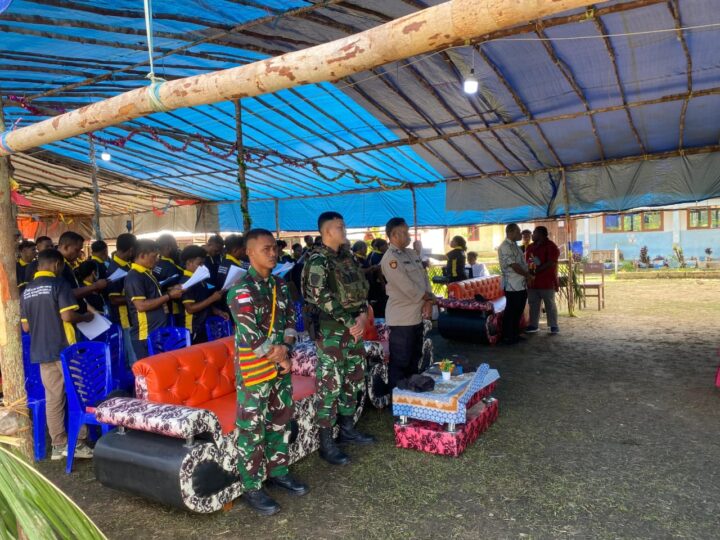 Satgas Yonif 642/Kps Pos Jagiro Laksanakan Pengamanan Kegiatan Orang Muda Katolik