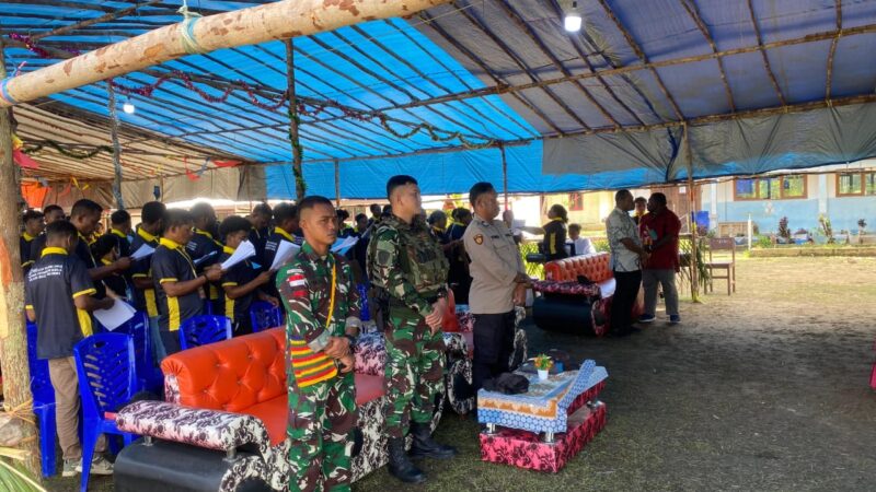 Satgas Yonif 642/Kps Pos Jagiro Laksanakan Pengamanan Kegiatan Orang Muda Katolik