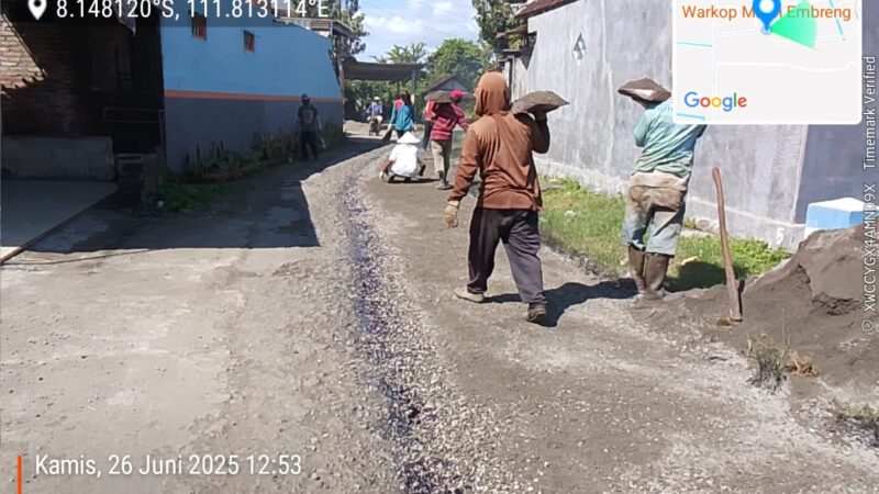 Pemeliharaan Rutin Ruas Jalan Suwaluh- Pakel Sepanjang 800 Meter, Rampung Dikerjakan PUPR Tulungagung