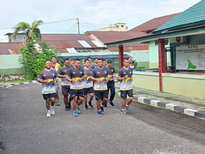 Guna Meningkatkan Stamina ,Kodim 1015/Sampit Laksanakan Olahraga Bersama