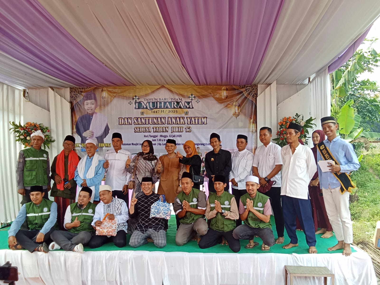Ikatan Remaja masjid Jami Ar RohmanGelar santunan Anak Yatim 1 Muharam 1447 H 2025 Se-Desa Taban.