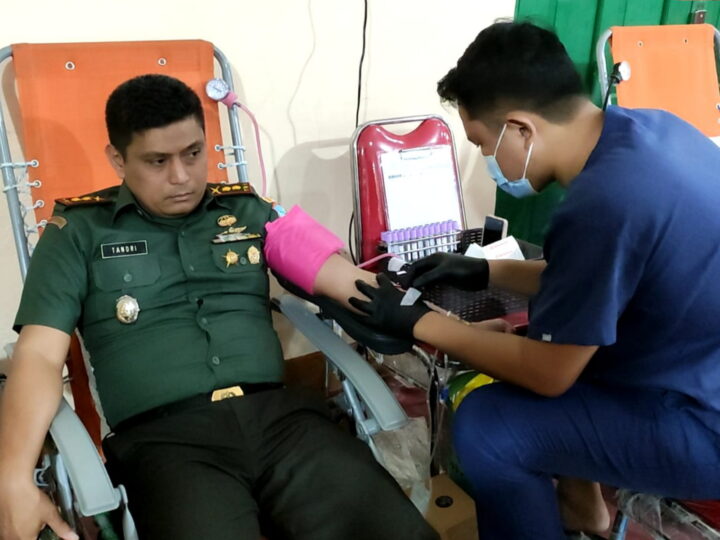 Sambut HUT Kodam XII/TPR ke 67, Kodim 1015/Sampit Gelar Bakti Sosial Donor Darah