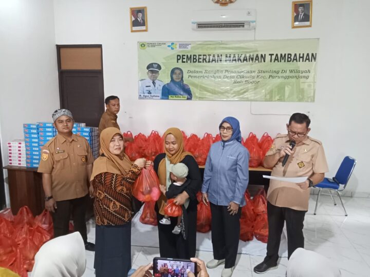 Pemberian Makanan Gizi tambahan Dalam Rangka Penanganan Stunting di Desa Cikuda Parung panjang Tahun 2025.