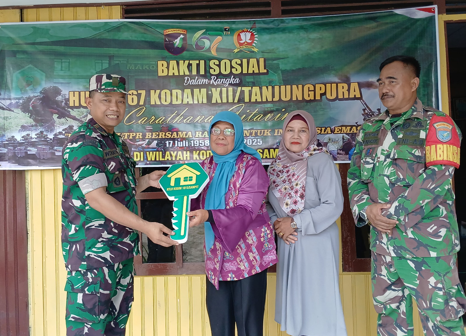 Sambut HUT Kodam XII/Tanjungpura Ke 67, Kodim 1015/Sampit Gelar Bedah RTLH