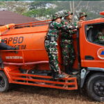 Kodim 1015/Sampit Gelar Simulasi Karhutla Bersama BPBD Kabupaten Kotim.