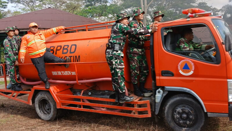 Kodim 1015/Sampit Gelar Simulasi Karhutla Bersama BPBD Kabupaten Kotim.