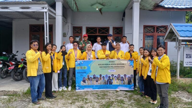 Babinsa Koramil 1016-03/Sepang Hadiri Acara Penerimaan Mahasiswa KKN UPR Palangka Raya