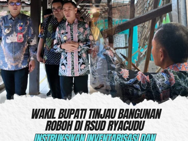 Wakil Bupati Lampung Utara Tinjau Bangunan Roboh di RSUD Ryacudu, Instruksikan Inventarisasi Dan Perawatan Berkala