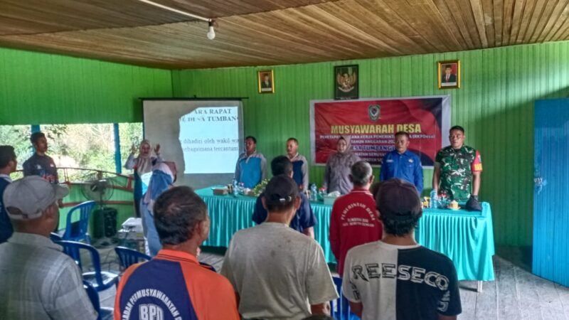 Babinsa Koramil 1015-12/Seruyan Tengah Hadiri Musyawarah Desa Penyusunan RKP-Des Tahun 2026 Dan Program Ketahanan Pangan