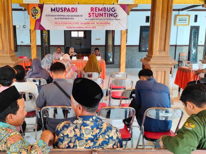 Pemdes Kedungwilut Tulungagung Gelar Muspadi dan Rembug Stunting