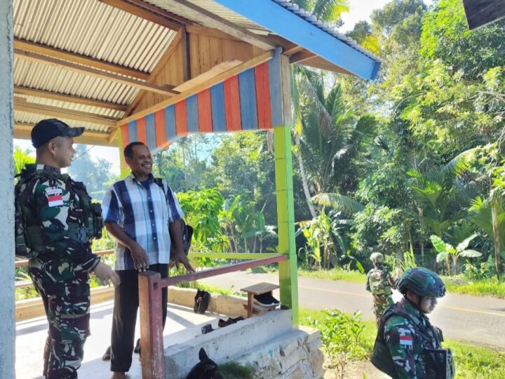 Satgas Yonif 642/Kps Pos Kramomongga Laksanakan Anjangsana