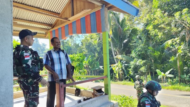 Satgas Yonif 642/Kps Pos Kramomongga Laksanakan Anjangsana