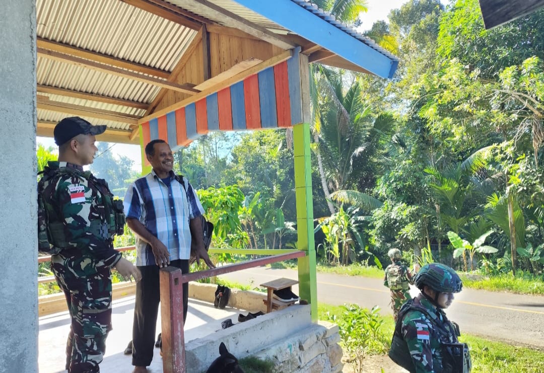 Satgas Yonif 642/Kps Pos Kramomongga Laksanakan Anjangsana