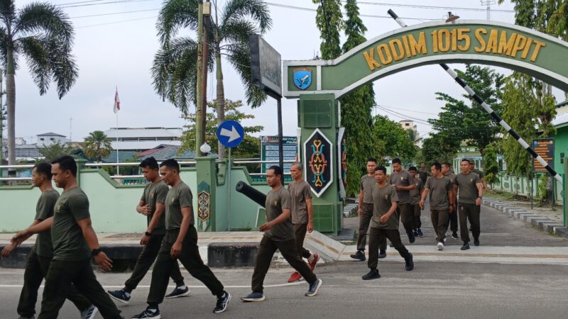Jum’at Sehat, Personil Kodim 1015/Sampit Laksanakan Olahraga Bersama