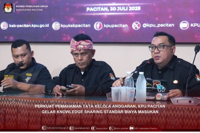 Perkuat Tata Kelola Anggaran, KPU Kabupaten Pacitan Menggelar Knowledge Sharing Standar Biaya Masukan