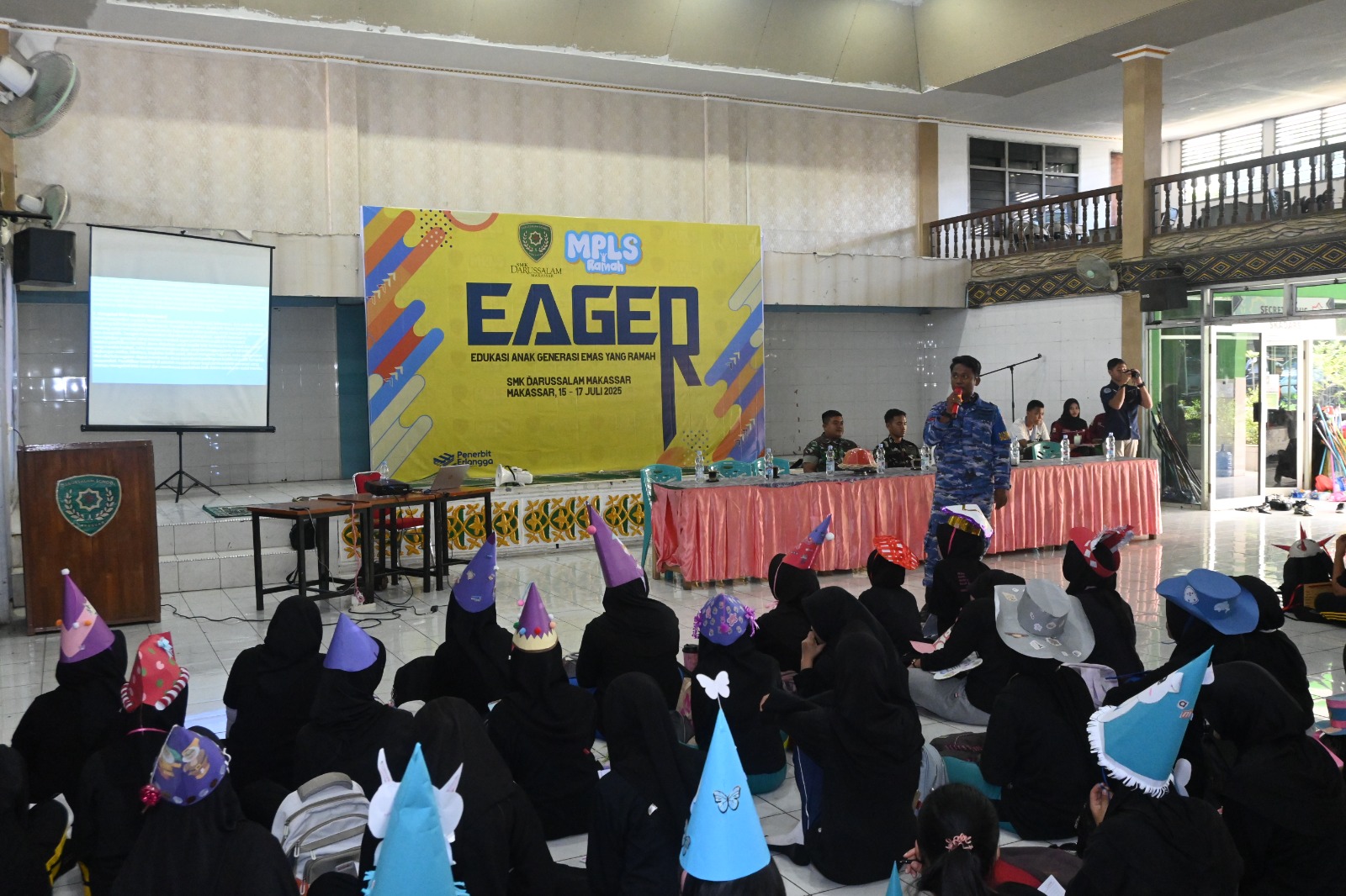 Personel Lanud Sultan Hasanuddin Berikan Pendidikan Karakter Kepada Siswa SMK Darussalam