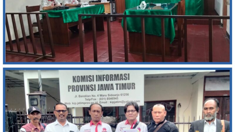 Komisi Informasi Jawa Timur Mengelar Sidang Sengketa Informasi Publik PKN Dengan Pemerintah Kabupaten Sidoarjo