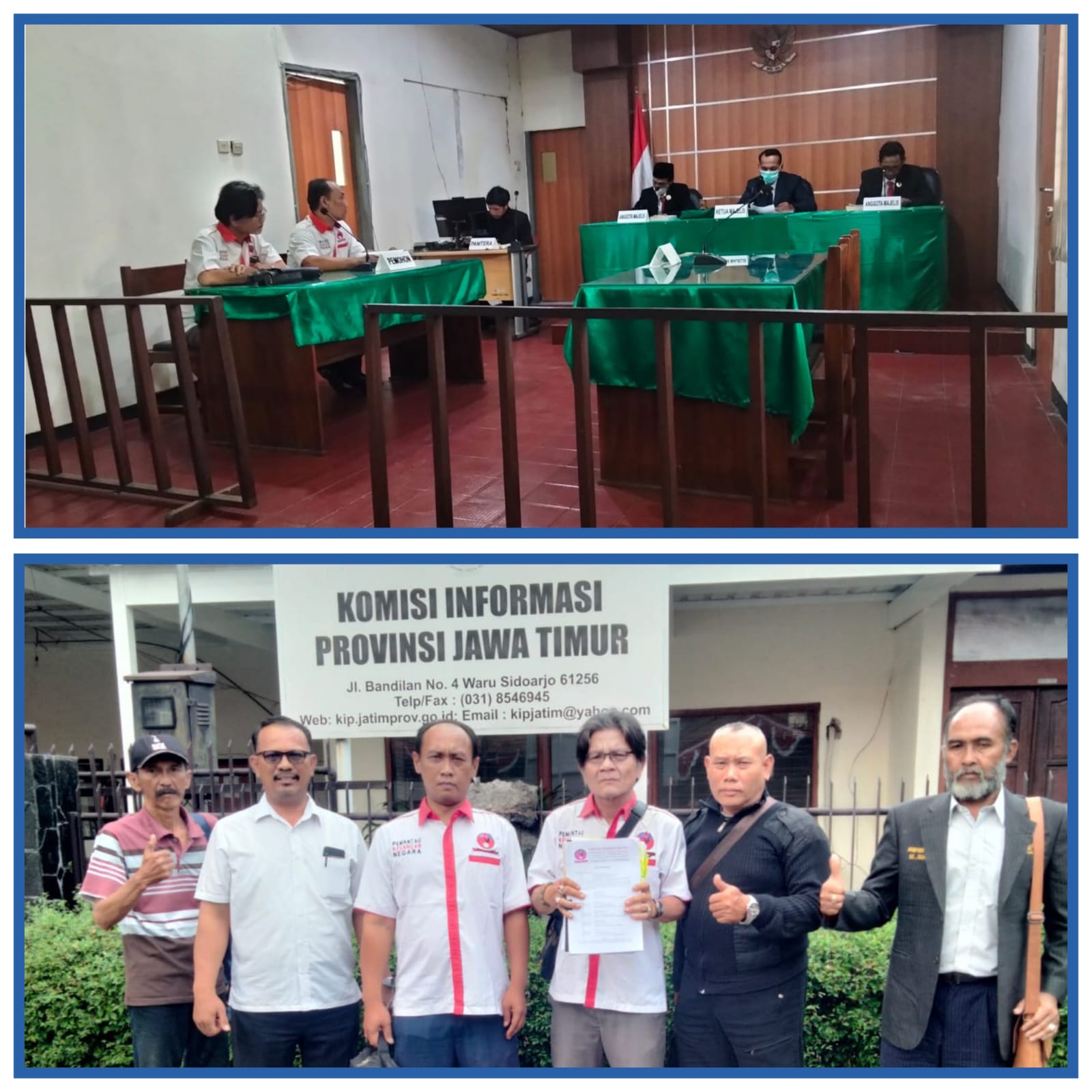 Komisi Informasi Jawa Timur Mengelar Sidang Sengketa Informasi Publik PKN Dengan Pemerintah Kabupaten Sidoarjo