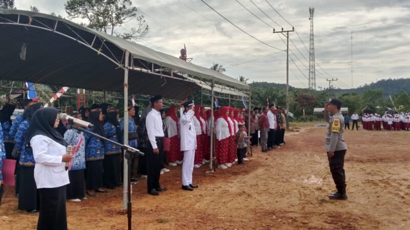 Pelaksanakan Upacara Bendera HUT RI Ke 80 Tahun 2025 di Desa Batu Agung