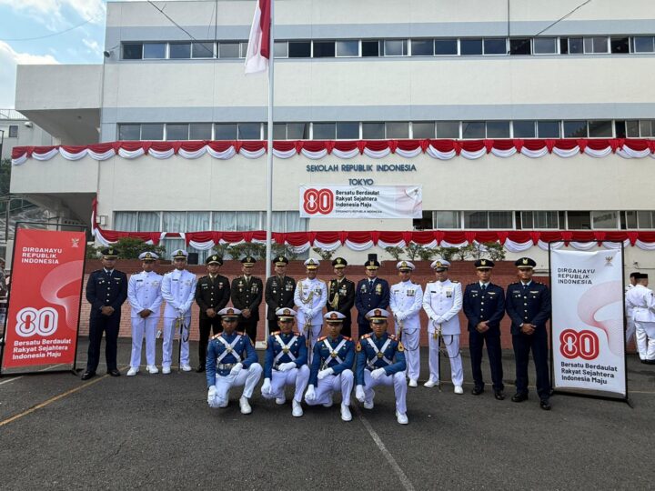 Dandim 1016/Plk Mengikuti Upacara Detik-detik Proklamasi di Tokyo Jepang, Dalam Rangka Sesko TNI