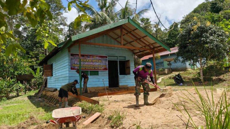Satgas TMMD Kodim 1016/Plk Selesaikan RTLH di Desa Karya Bakti