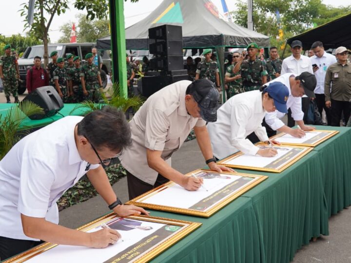 Danrem 051/Wkt Dampingi Menhan RI Kunjungan Kerja di Yonif TP 843/PYV