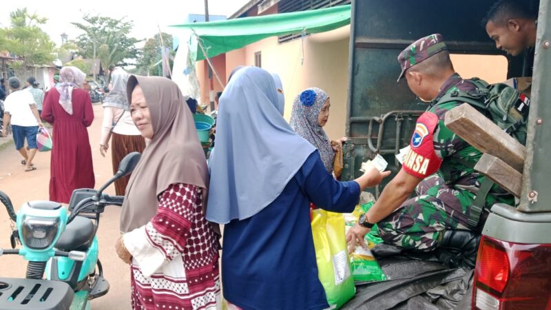 Kodim 1015/Sampit Bersama Bulog Gelar Pasar Murah