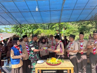Wisata Gunung Dago Fasilitasi Kegiatan Jambore Ranting Tingkat Kecamatan Parungpanjang,Danramil Kapten Inf. Masrul Berikan Motivasi